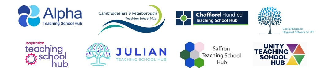 East of England Teaching School Hub and Regional Network for ITT  logos