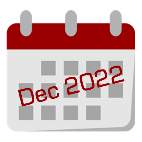 Calendar showing December 22